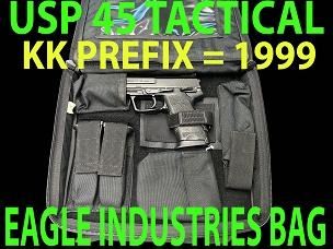Heckler Koch HK USP45 TACTICAL, Eagle Industries Bag, KK = 1999, USP 45 HK USP45 TACTICAL, Vintage, Early-Production, RARE
